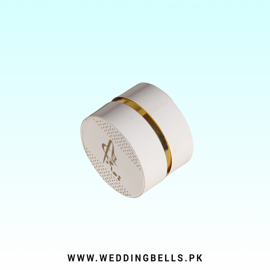 Nikkah Bid Gift Box – White Floral with Gold Line