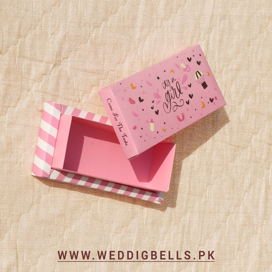 It's a Girl Pink Sweet Box | Baby Girl Thank You Favors (30pcs)