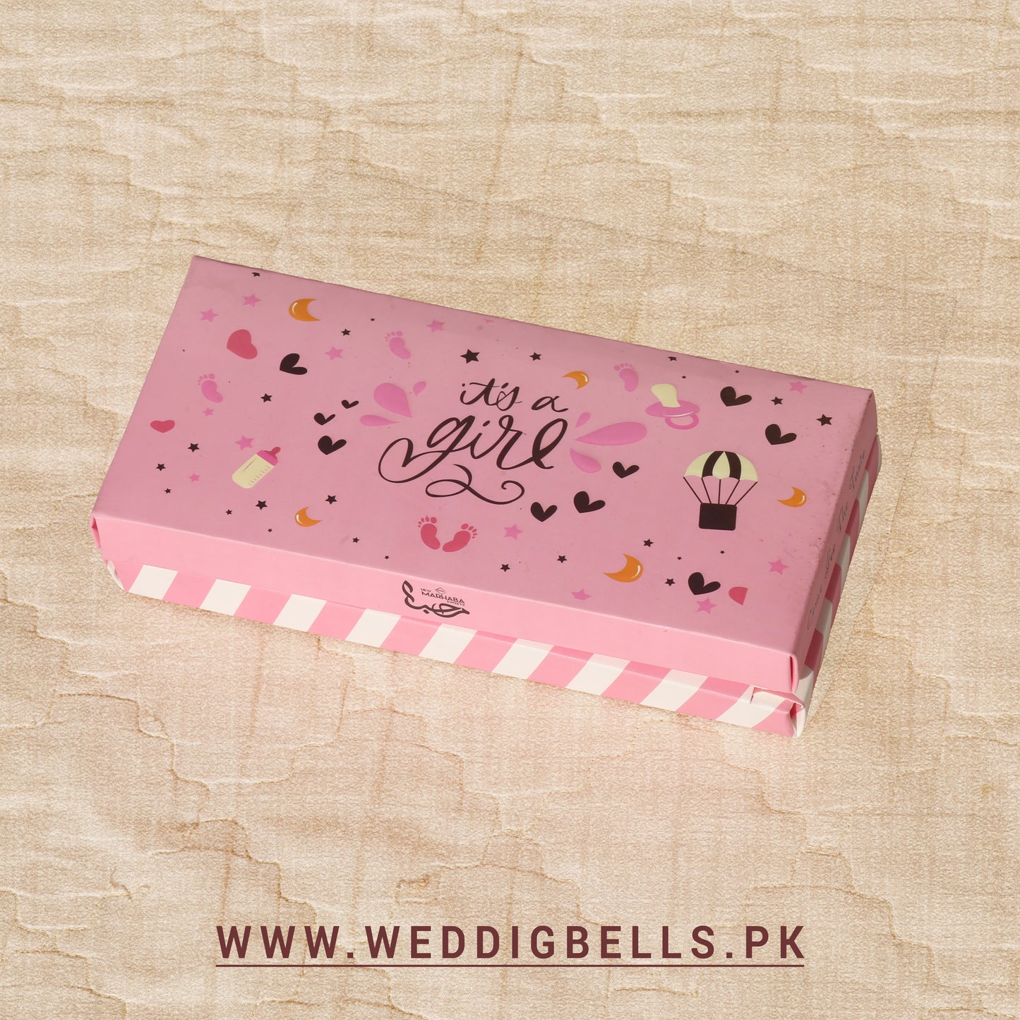 It's a Girl Pink Sweet Box | Baby Girl Thank You Favors (30pcs)